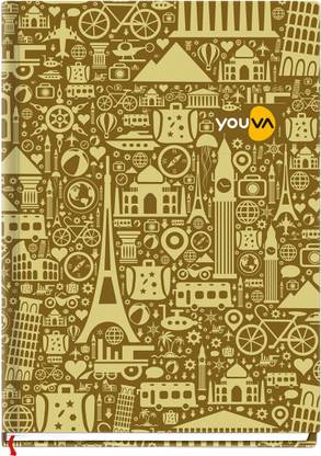 NAVNEET Youva Case Bound Single Line Jumbo Notebook for School and College Students A5 Notebook Single Line 384 Pages