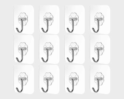 Hozon Home Cart Waterproof self Adhesive Heavy Duty Wall and Sealing Hook, Transparent Hook, Door Hanger