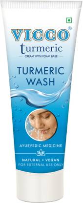 VICCO Turmeric : Acne Fighter, Deep Cleanse for Glowing Skin, Removes Blackheads & Tan | Fights Pimples, Skin Infections & Minor Wounds Face Wash