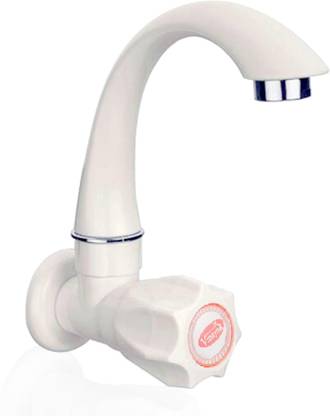Vinayak Plastic Wall Mounted Swan Neck Sink Cock Tap with Foam Flow Pillar Tap Faucet