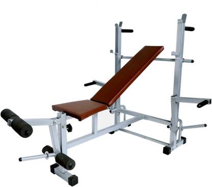 Kasim Sports 8 IN 1 GYM BENCH SILVER COLOUR Multipurpose Fitness Bench