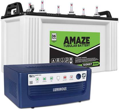 AMAZE 1036ST+ Luminous Eco Watt Neo 1050 Tubular Inverter Battery