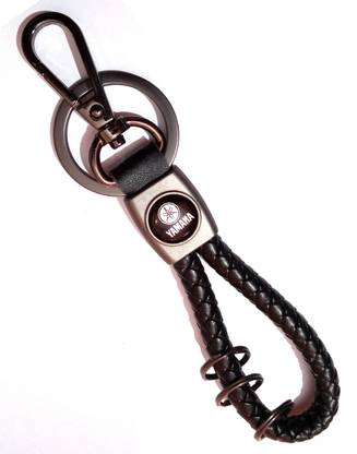 YAMAHA keychains black Leather rope hook Key Chain