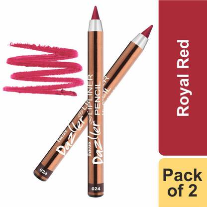 Eyetex Dazller Lipliner Pencil (With Built-In Sharpener), Matte Finish - 024 (Royal Red)