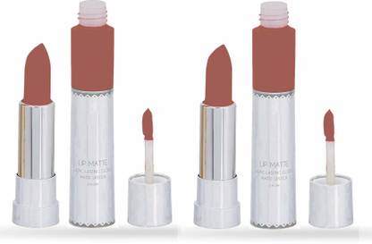 YAWI Perfect Matte Finish Liquid & Matte Look 2in1 Expresso Lipstick Combo