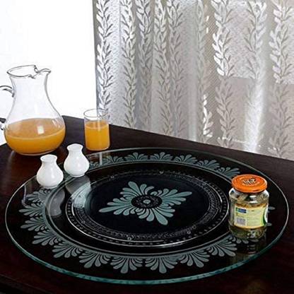 Xllent Lazy Susan for Kitchen | Revolving Tray for Dining Table (24 Inch" FLORA) Tray