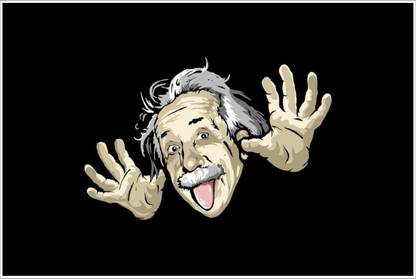 Poster Albert Einstein funny POSTER PRINT ON 13X19 INCHES Paper Print