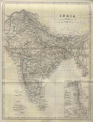 Map Of India History Oldest India Map Inspiring World map design POSTER PRINT ON 13X19 INCHES Paper Print