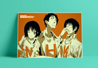 Welcome to the N.H.K. Kaoru Yamazaki, Misaki Nakahara Anime Series Art Effect Poster 1 (18inchx12inch) Photographic Paper
