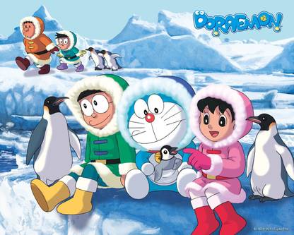 DORAEMON CARTTON CHARACTER HD WALLPAPER ON FINE ART PAPER Fine Art Print