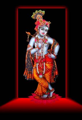 Shree Krishna Ji Wall Poster Print on Art Paper 13x19 Inches Paper Print