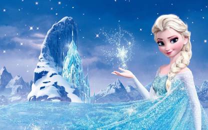 Movie Frozen Elsa HD Wallpaper Print Poster on LARGE PRINT 36X24 INCHES Photographic Paper