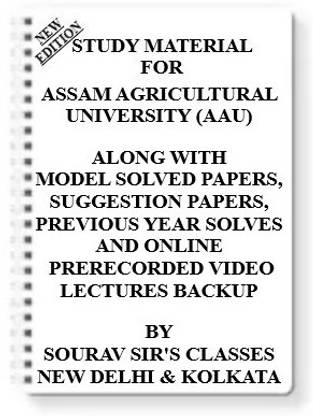 Study Material On Assam Agricultural University (Aau) [pack Of 4 Books] With Model Question Papers + Topicwise Analysis + Mcq Questions
