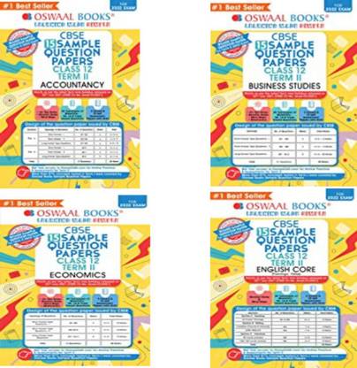 ओसवाल-Cbse टर्म 2 15 सैंपल क्वेश्चन पेपर अकाउंटेंसी-इकोनॉमिक्स-बिज़नेस स्टडीज़-इंग्लिश फॉर 12th ( सेट ऑफ 4 बुक्स )