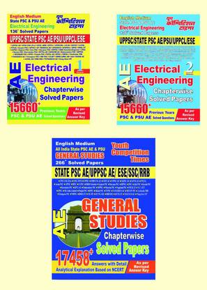 AE : Electrical Engineering, Volume 1 & 2 + General Studies : Chapterwise Solved Papers [English Medium]