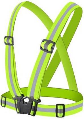 SHASALES Safety Security Reflective Adjustable Cross Belt High Visibility Gear Strip Vest Safety Jacket