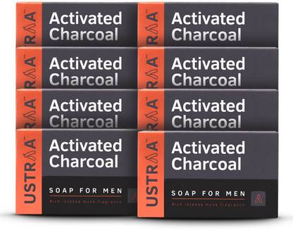 USTRAA Deo Soap For Men With Activated Charcoal, 100 G