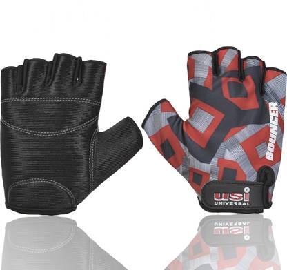 USI UNIVERSAL Gym Gloves , Bouncer Fitness Workout Powerlifting Gloves, Made of Polyester,Foam Gym & Fitness Gloves