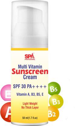 SPA Professionals Sunscreen - SPF 50 PA++++ Sunscreen (SPF 30) Cream-for Sun Protection