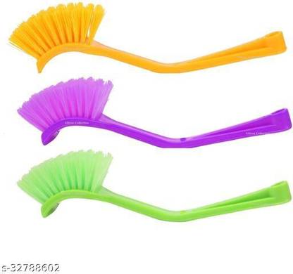 Samba Wash Basin/Toilet seat/Sink Brush seat Cleaning Brush Set of 3 Brush with Holder