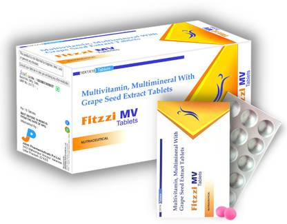 Fitzzi MV Multivitamin Multimineral Tablets With Grapes Seed Extract