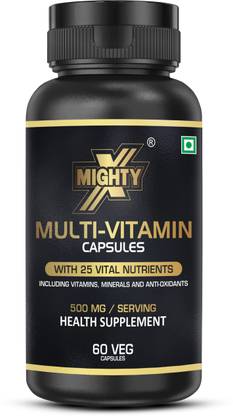 MIGHTYX Multi-Vitamin | 25 Vital Nutrients | Immunity Booster | Multimineral 60 Capsules