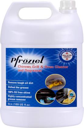 Pfroziel Chimney & Grill cleaner I Removes grease/oil/stain from chimney tawa, oven, Gas stove, Griddles, Exhaust fan I Non Flammable I 5Ltr (Pack of 1)