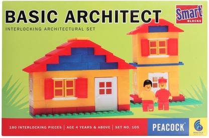 Peacock Smart Blocks Basic Architect- 180 Pcs