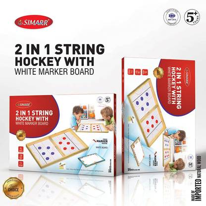 Wilcart 2 in 1 String Hockey with White Marker Board Board Game Accessories