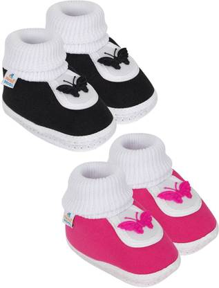 Neska Moda 0 To 12 Months Baby Boys & Baby Girls Pack of 2 Pair Cute Soft Cotton Pre-walker Booties