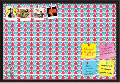 Artzfolio Abstract Triangles Notice Pin Board Soft Board with Push Pins Cork Bulletin Board