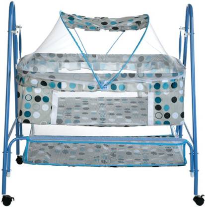 मीमी Baby Cradle with Swing, Mosquito Net, Storage Basket
