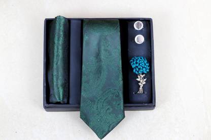 RANDOM STRIPE Satin Tie & Cufflink