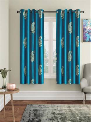 Home Sizzler 153 cm (5 ft) Polyester Semi Transparent Window Curtain (Pack Of 2)
