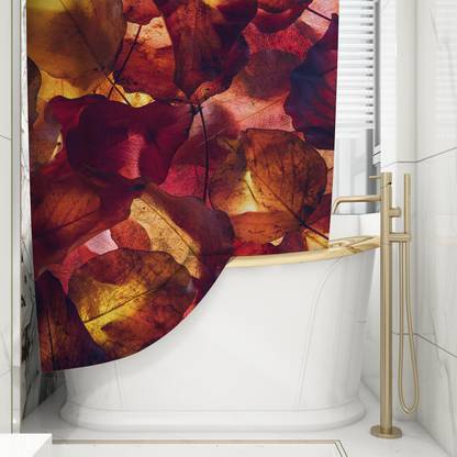 LAVNIK 76 cm (2 ft) Polyester Semi Transparent Shower Curtain Single Curtain
