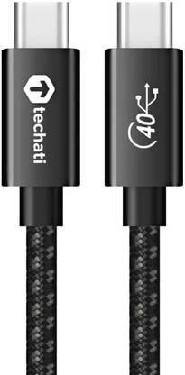 Techati USB Type C Cable 2 A 1 m USB4 40Gbps USB C to USB C