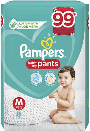 Pamper Diaper Pants MEDIUM (8 Pc) - New Born
