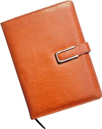 Excel Leather Hard Bound Notebook Journal Diary For Office Use With Loop A5 Notebook RULED 200 Pages