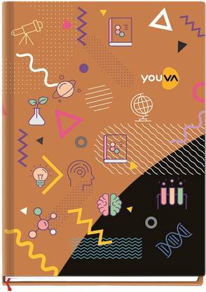 NAVNEET Youva Case Bound Single Line Jumbo Notebook for School and College Students A5 Note Book Single Line 288 Pages
