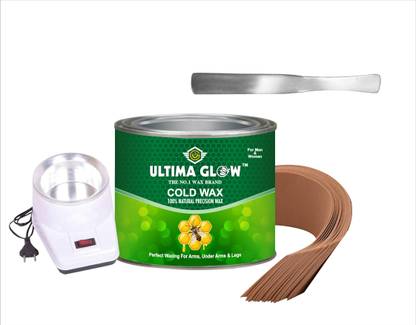 Ultima glow Wax cold wax and wax white heater 593 (gram) (arms, legs and under arms) strips and stick Wax
