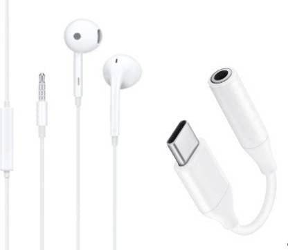 Gadget Zone White Combo of 2 Type C to 3.5mm Audio Jack Connector Adapter pack of 02 Wired