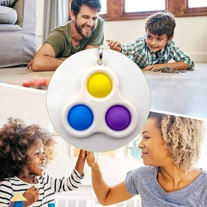 play run ™Triangle 1 Pack Simple Dimple Fidget Toy, Fidget Toys Stress Relief Hand Toys Key Chain