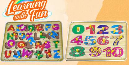 ARVANA AtoZ Alphabet Jigsaw Puzzle Game Math Counting Board Educational Learning Toy