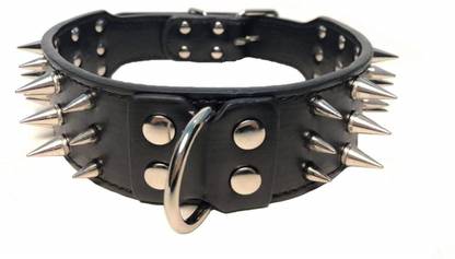 FONDLE Dog Pet Z Studded Leather Durable Pet Dog Pitbull Mastiff Collar with D-Ring.. Dog Everyday Collar