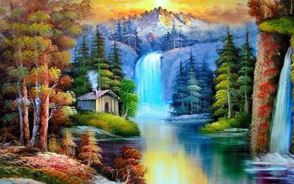 natural painting abstract HD Wallpaper on Art Paper Fine Art Print