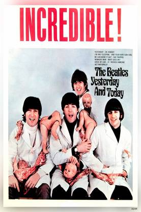 The Beatles: Yesterday Today Music 1966 Album Butcher Cover Matte Finish Poster Paper Print