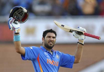 yuvraj singh indian cricketer player background picture poster on fine art paper 13x19 Fine Art Print