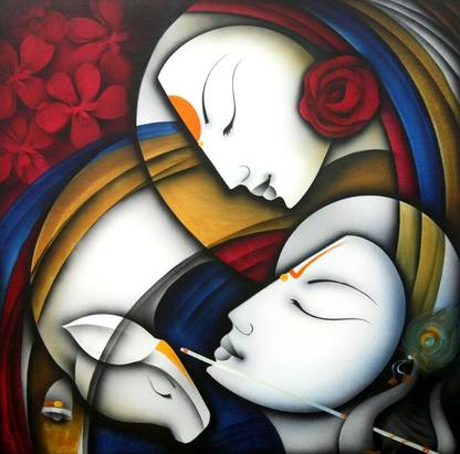 God Bhuddha Abstract Painting Poster Photographic Paper