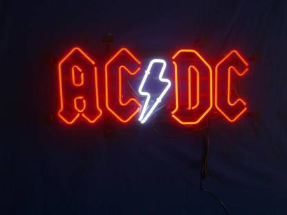Music AC DC Band (Music) Australia Neon Sign Neon Sign Photography HD Wallpaper Print Poster on LARGE PRINT 36X24 INCHES Photographic Paper