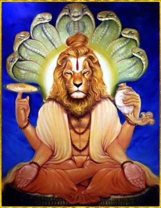 Lord Narasimha Avatar Poster Photographic Paper